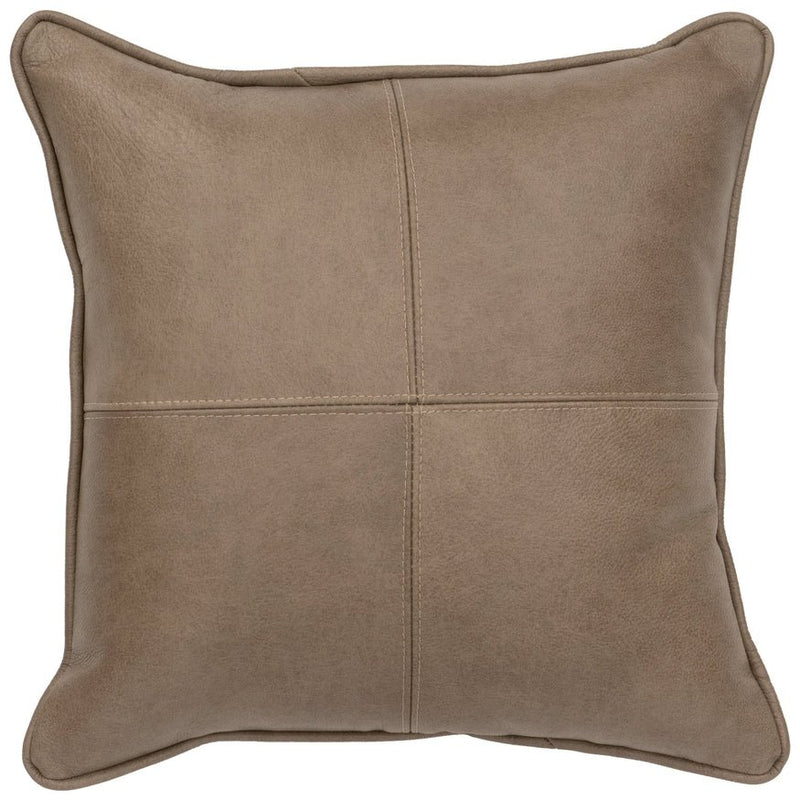 WD80228 Wooded River Silver Fox Leather Sectioned Pillow - Ozark Cabin Décor, LLC