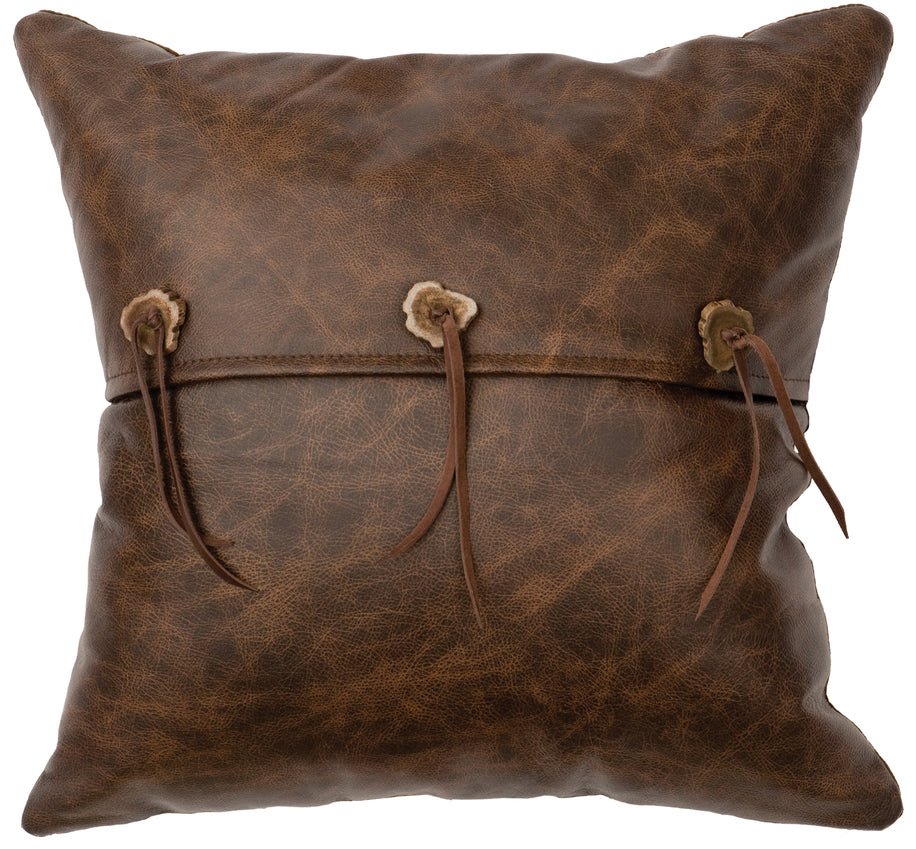Texas Leather Pillow