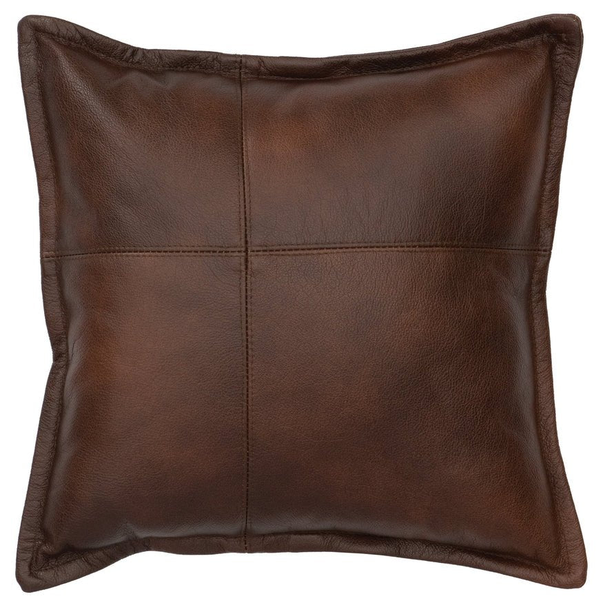 WD80258 Wooded River Harness Leather Pillow - Ozark Cabin Décor, LLC