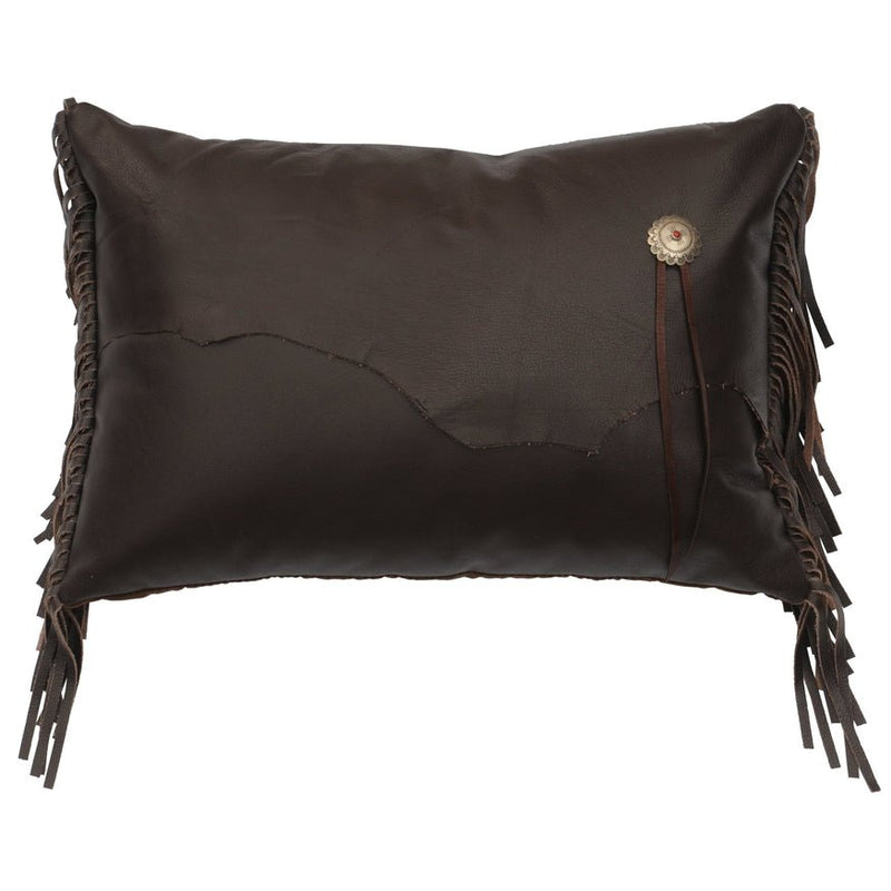 WD80259 Wooded River Mesa Leather Pillow - Ozark Cabin Décor, LLC