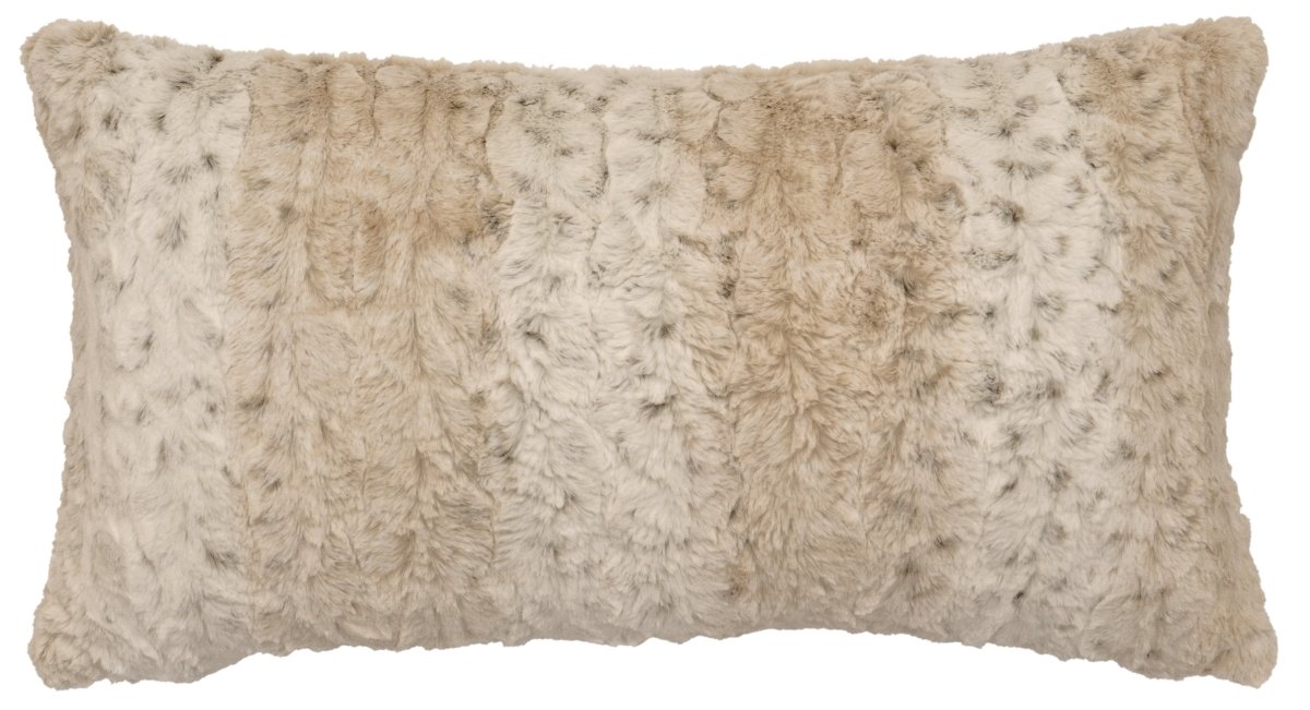 Wooded River Pearl Leopard Cuddle Fur Decorative Pillow - Thumbnail 2