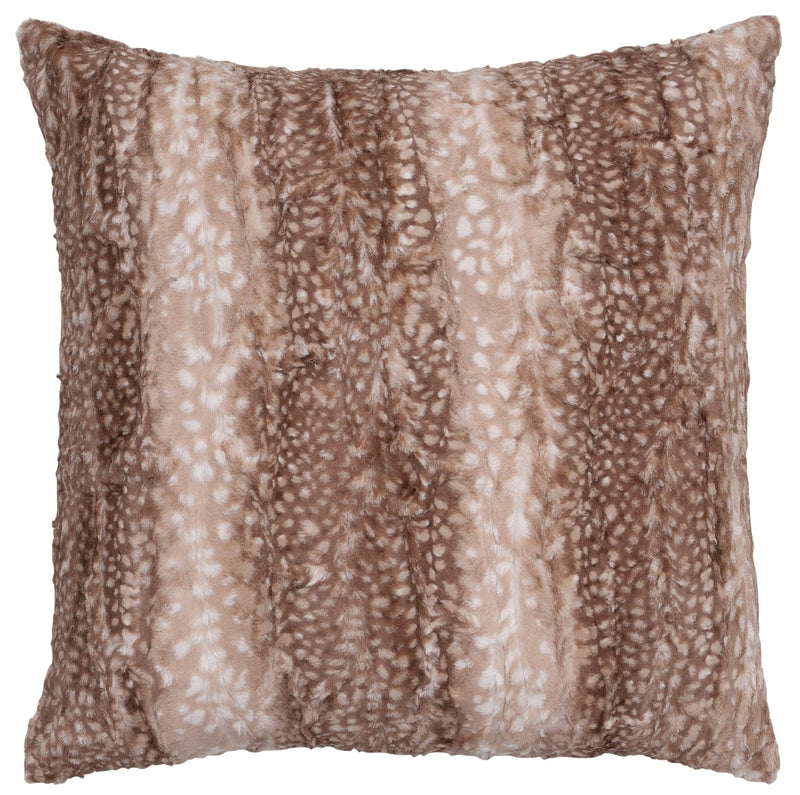 Wooded River 26"x26" Fawn Tan Cuddle Fur Euro - Ozark Cabin Décor, LLC