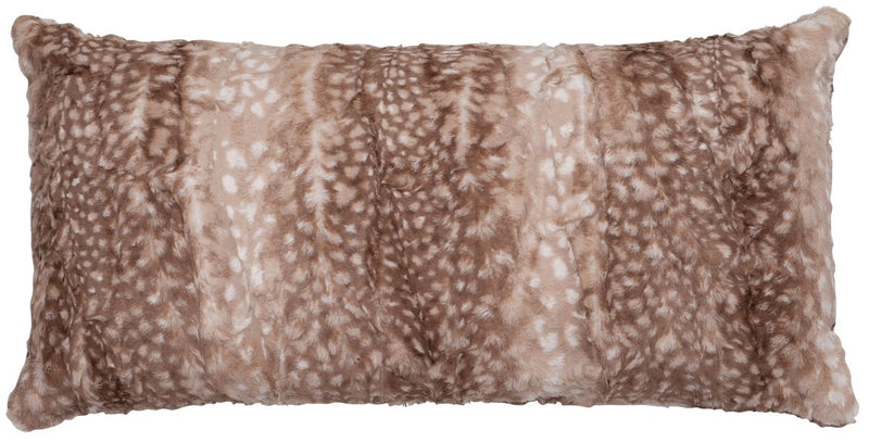 Wooded River 14"x26" Fawn Tan Cuddle Fur Pillow - Ozark Cabin Décor, LLC