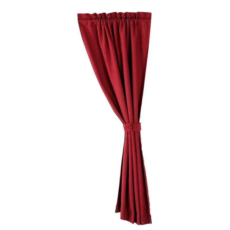 Red Textured Curtain Panel - Ozark Cabin Décor, LLC