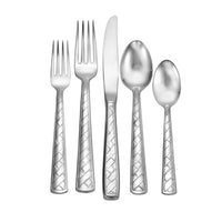 Weave Stainless Steel Flatware Sets - 20, 40, 45, 60, 65 Pc. - Ozark Cabin Décor, LLC