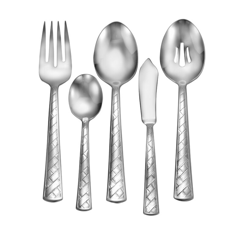 Weave Stainless Steel Flatware Sets - 20, 40, 45, 60, 65 Pc. - Ozark Cabin Décor, LLC