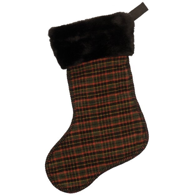 S-90 Wooded River Plaid 4 Luxury Christmas Stocking - Ozark Cabin Décor, LLC