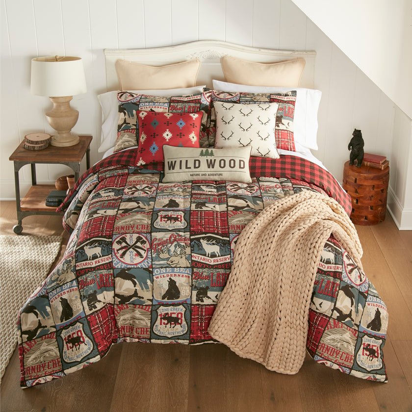 The Great Outdoors Reversible Comforter Set - Queen - Ozark Cabin Décor, LLC