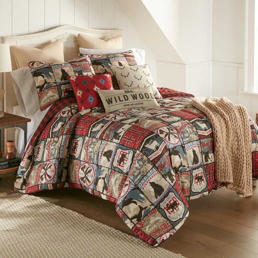 The Great Outdoors Reversible Comforter Set - Queen - Ozark Cabin Décor, LLC