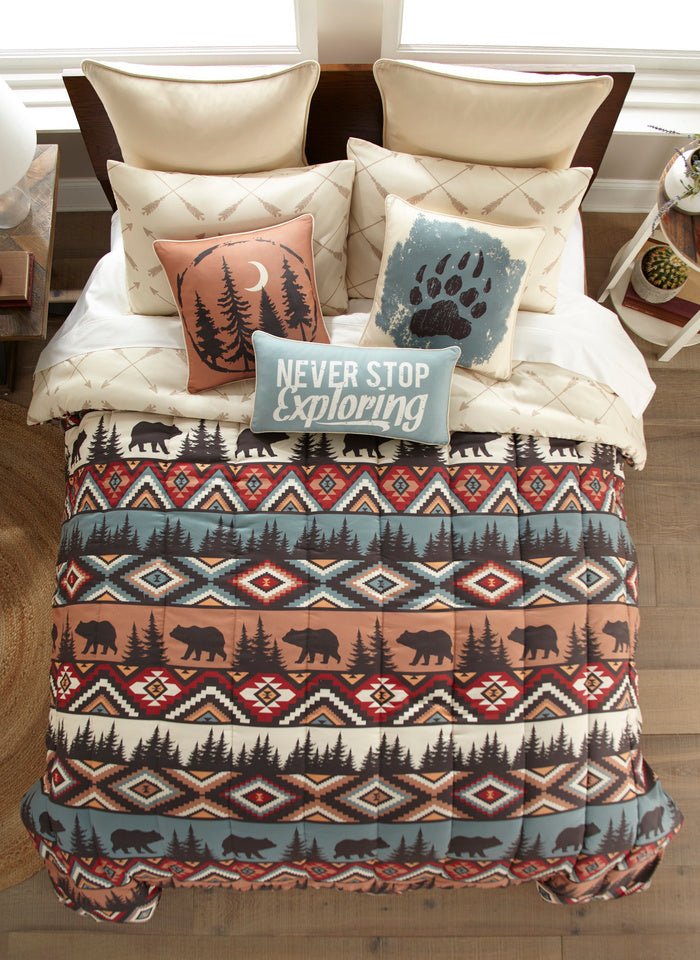Bear Totem 3-Pc Comforter Set - Ozark Cabin Décor, LLC