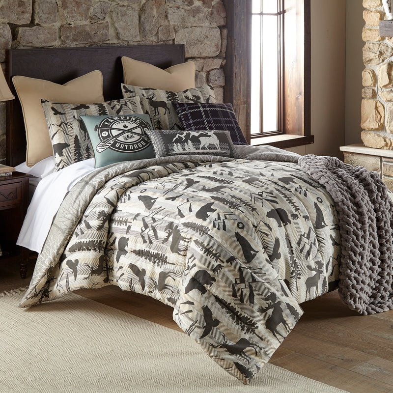 Forest Weave Reversible 3-Pc Comforter Set - Full/Queen - Ozark Cabin Décor, LLC