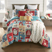 Retro Christmas Comforter Bedding Set - Queen - Ozark Cabin Décor, LLC