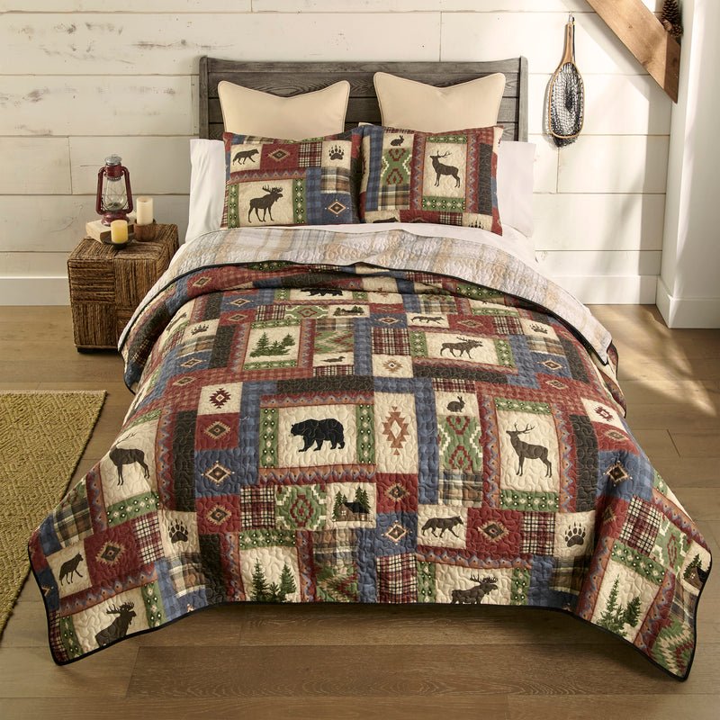 Forest Grove Reversible Quilted Bedding Set - Twin - Ozark Cabin Décor, LLC