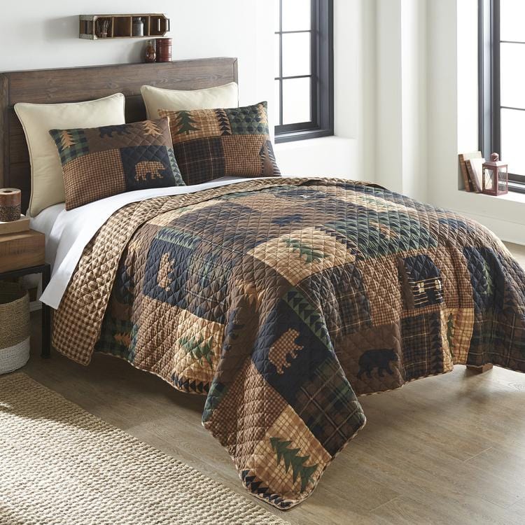 Brown Bear Cabin Bedding Collection Set - King - Ozark Cabin Décor, LLC