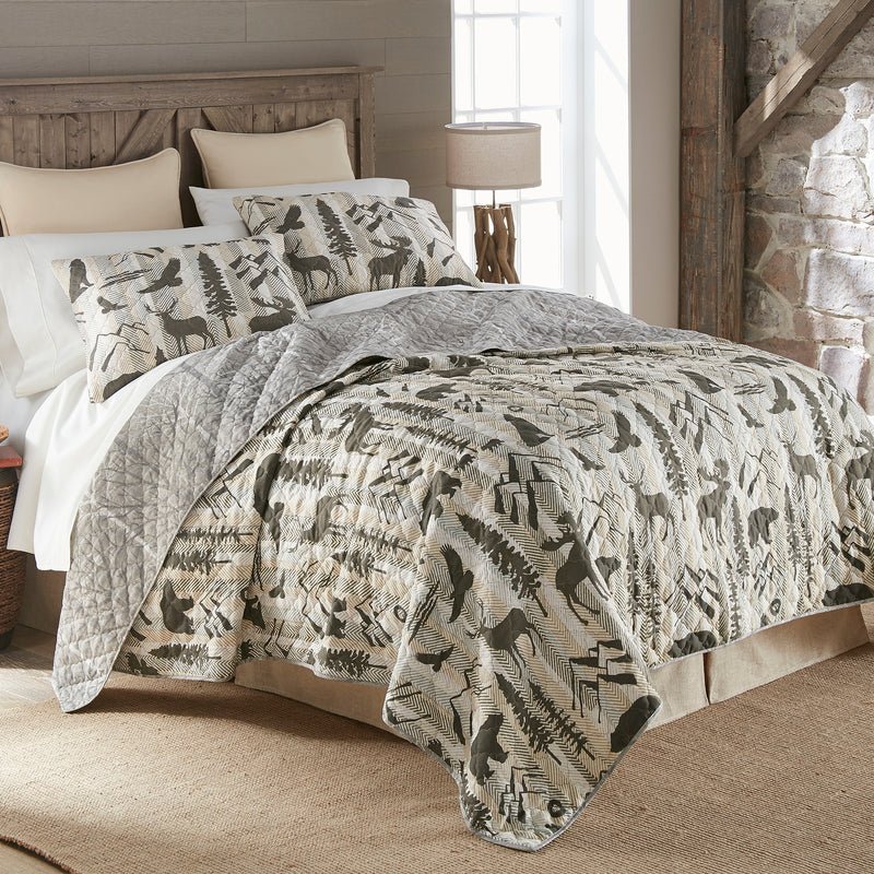 Forest Weave Reversible 3-Pc Quilt Set - King - Ozark Cabin Décor, LLC