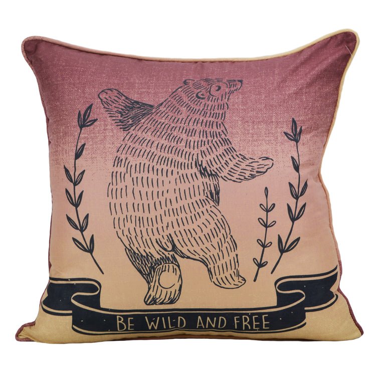 Deep Forest Symbols Bear Deco Pillow - Ozark Cabin Décor, LLC
