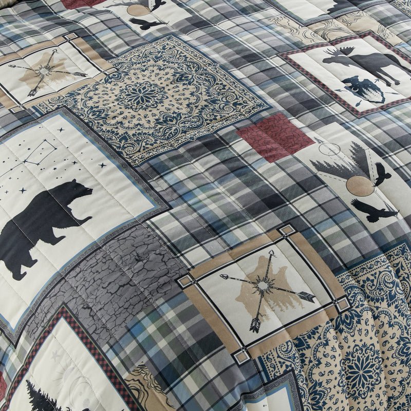 Deep Forest Symbols Comforter Bedding Set - Queen - Ozark Cabin Décor, LLC