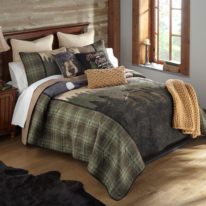Mountain Moon Quilted Bedding Set - King - Ozark Cabin Décor, LLC
