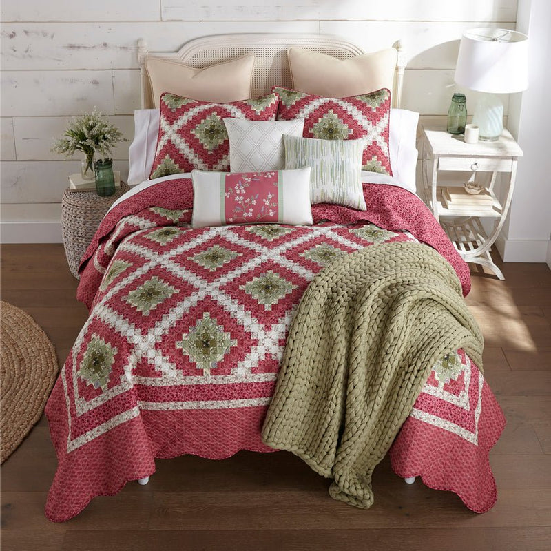 Sweet Melon Reversible Quilt Set - Queen - Ozark Cabin Décor, LLC