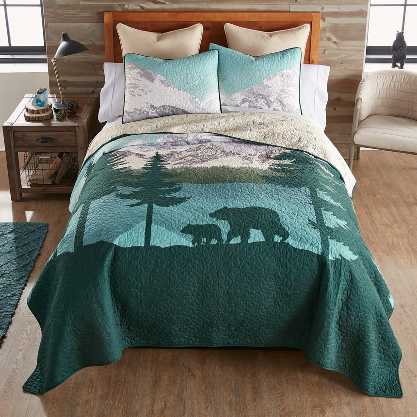 Bear Mountain 3-Piece Reversible Quilted Bedding Set - King - Ozark Cabin Décor, LLC