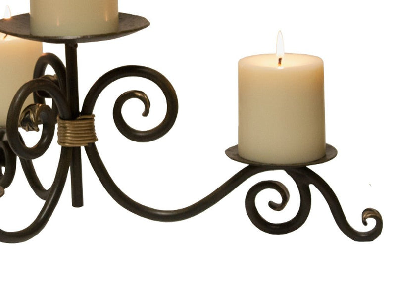 Two Tier Stratford Iron Candle Holder - Ozark Cabin Décor, LLC