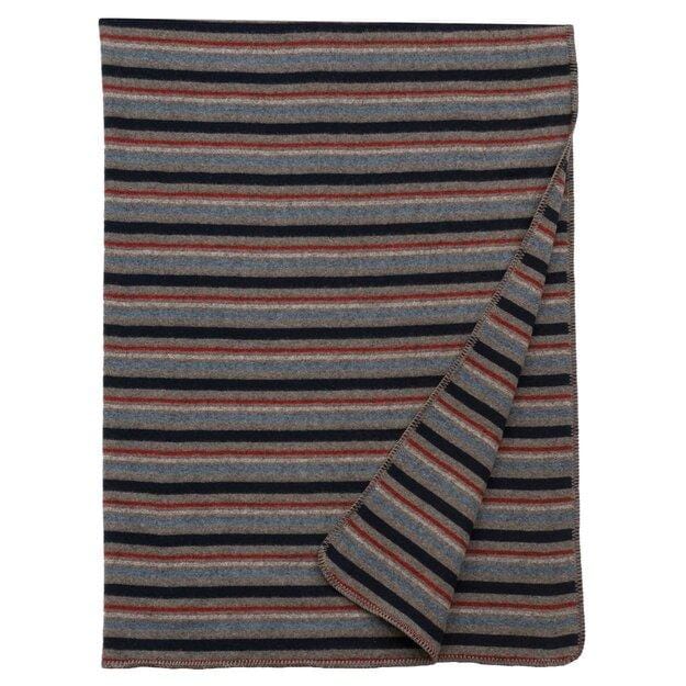 WD23891 Wooded River 60" x 72" Soft, Warm, Italian Wool Blend Alpine Stripe Reversible Throw