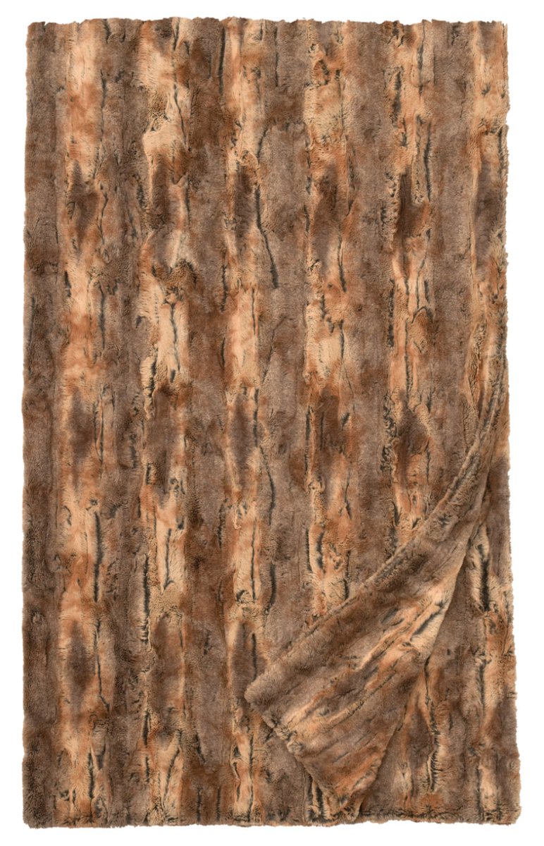 WD90180 Wooded River Amber Fox Cuddle Fur Throw - Ozark Cabin Décor, LLC