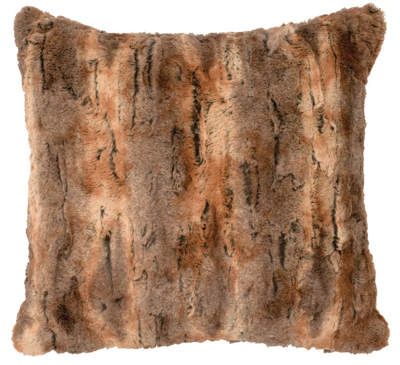 WD90181 Wooded River Amber Fox Cuddle Fur Pillow - Ozark Cabin Décor, LLC