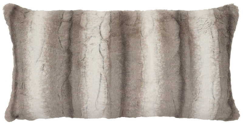 WD90224 Wooded River Angora Platinum Cuddle Fur Pillow - Ozark Cabin Décor, LLC