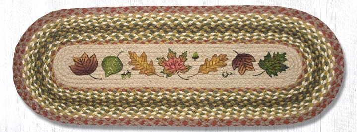 Ozark Autumn Leaves Oval Jute Runner - Ozark Cabin Décor, LLC