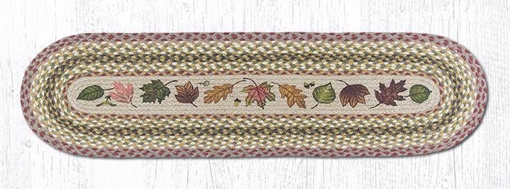 Ozark Autumn Leaves Oval Jute Runner - Ozark Cabin Décor, LLC
