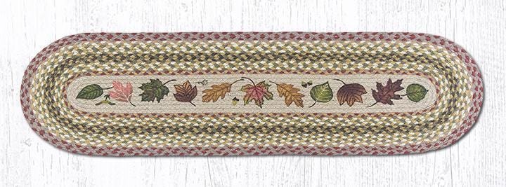 Ozark Autumn Leaves Oval Jute Runner - Ozark Cabin Décor, LLC