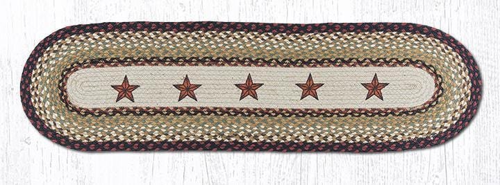 Rustic Barn Stars Oval Runner - Ozark Cabin Décor, LLC