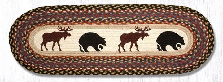 Rustic Bear & Moose Oval Runner - Ozark Cabin Décor, LLC