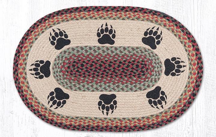 OP-081 Bear Paw Braided Rug - Ozark Cabin Décor, LLC