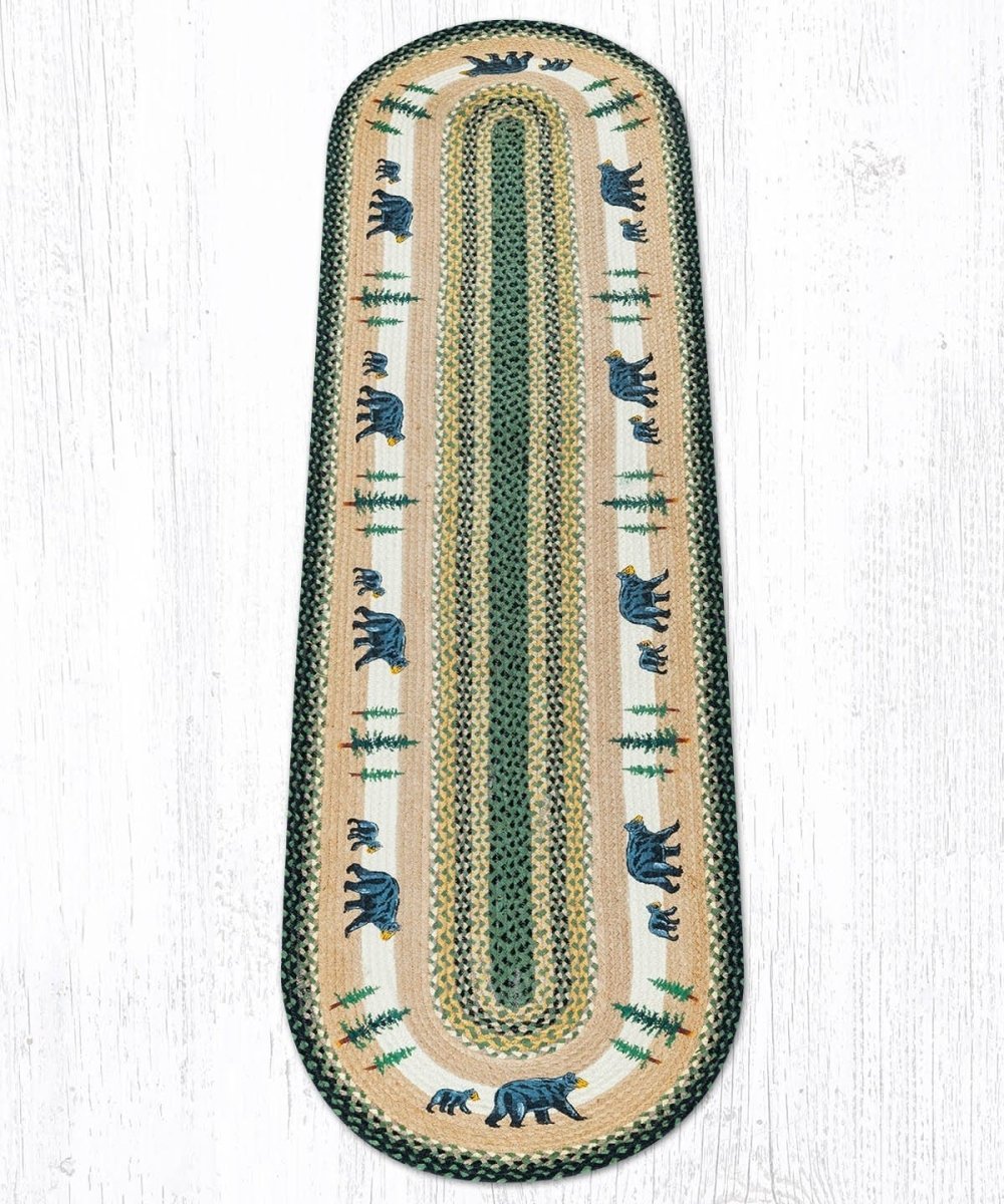 OP-116 Bear Timbers Oval Patch Rug - Ozark Cabin Décor, LLC