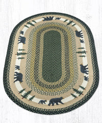 OP-116 Bear Timbers Oval Patch Rug - Ozark Cabin Décor, LLC