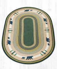 OP-116 Bear Timbers Oval Patch Rug - Ozark Cabin Décor, LLC