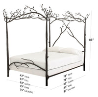 Forest Canopy Hand-Forged Iron Bed - California King - Ozark Cabin Décor, LLC
