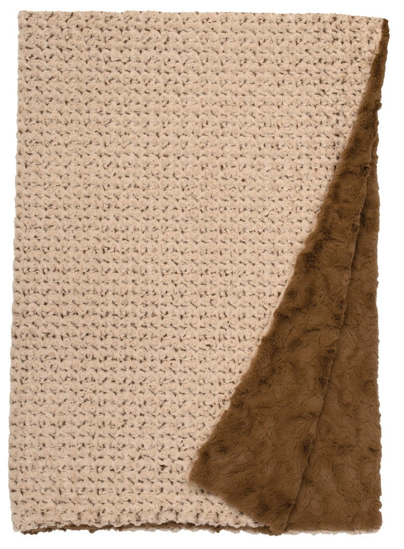 WD90050 Wooded River Bella Rosebud Cuddle Fur Throw - Ozark Cabin Décor, LLC