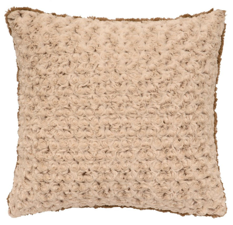 WD90051 Wooded River Bella Rosebud Cuddle Fur Pillow - Ozark Cabin Décor, LLC