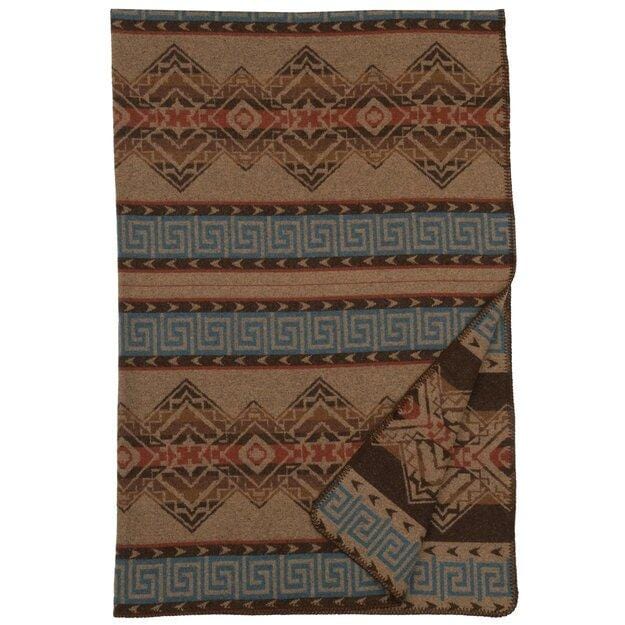 WD26991 60" x 72" Wooded River Soft, Warm, Italian Wool Blend Bison Ridge II Reversible Throw