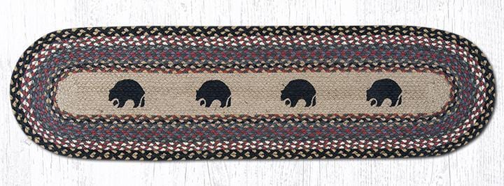 Black Bears Oval Table Runner - Ozark Cabin Décor, LLC