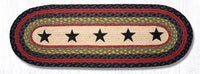 Black Stars Oval Runner - Ozark Cabin Décor, LLC