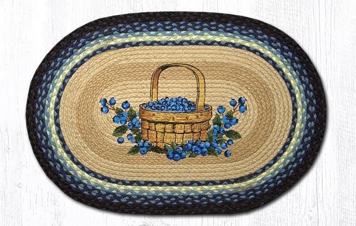 OP-312 Blueberry Basket Braided Rug - Ozark Cabin Décor, LLC