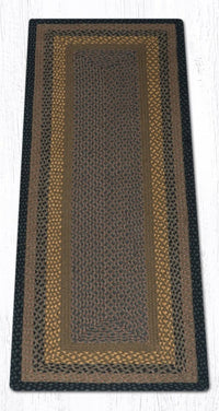 C-099 Brown, Black & Charcoal Braided Rug - Oblong - Ozark Cabin Décor, LLC