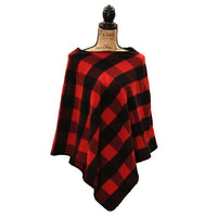 WD90601 Wooded River Buffalo Plaid Poncho - Ozark Cabin Décor, LLC