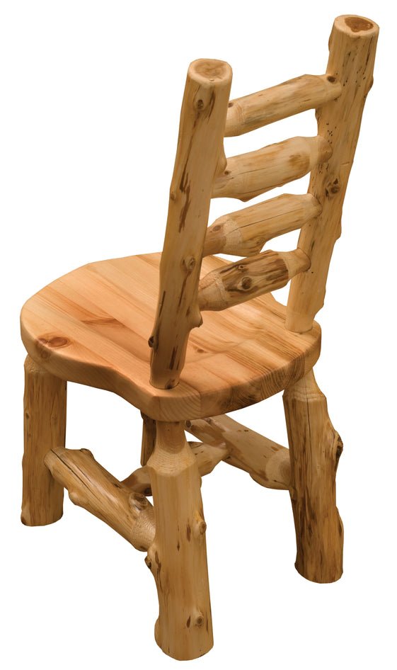 Cedar Log Bistro Ladder-Back Side Chair - Ozark Cabin Décor, LLC
