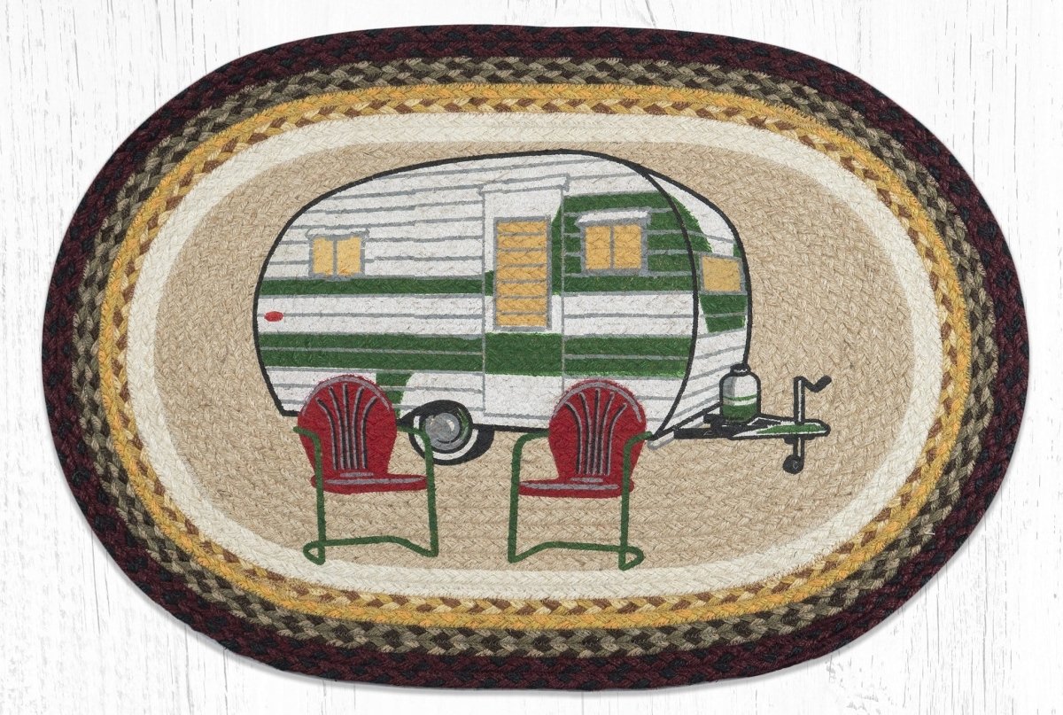 OP-395 Camper Oval Braided Rug - Ozark Cabin Décor, LLC