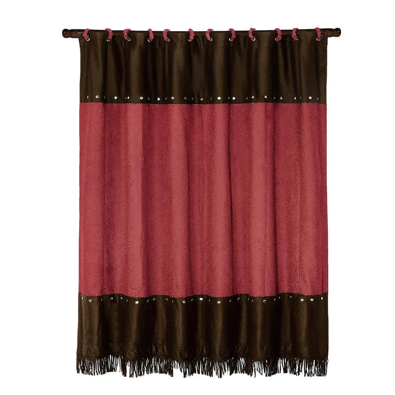Cheyenne Shower Curtain - Red - Ozark Cabin Décor, LLC